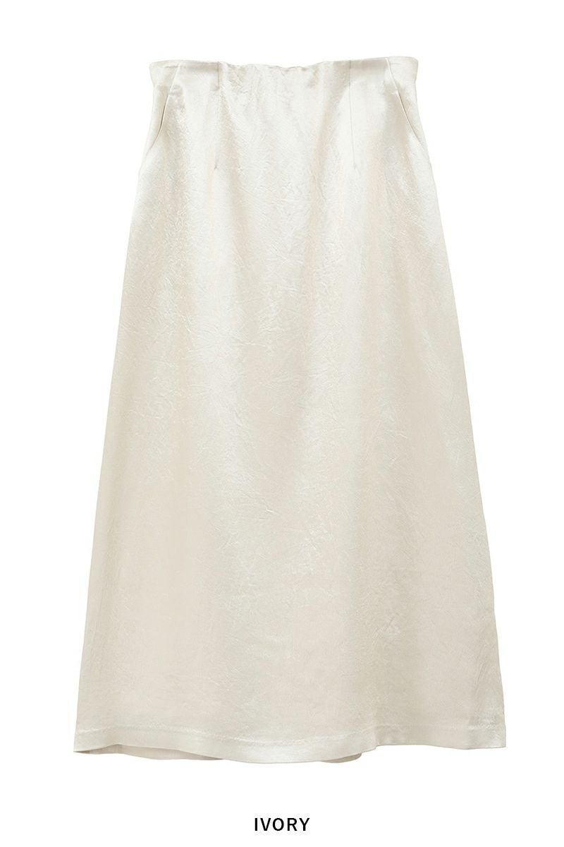 MANOF(マノフ)SATIN MAXI SKIRT サテンマキシスカート 87109-6072 -24