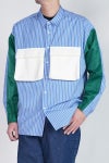 SOFTHYPHEN(ソフトハイフン)BIG POCKET OVER SIZED SHIRT ビッグポケットオーバーサイズシャツ MGMFB243263 -7
