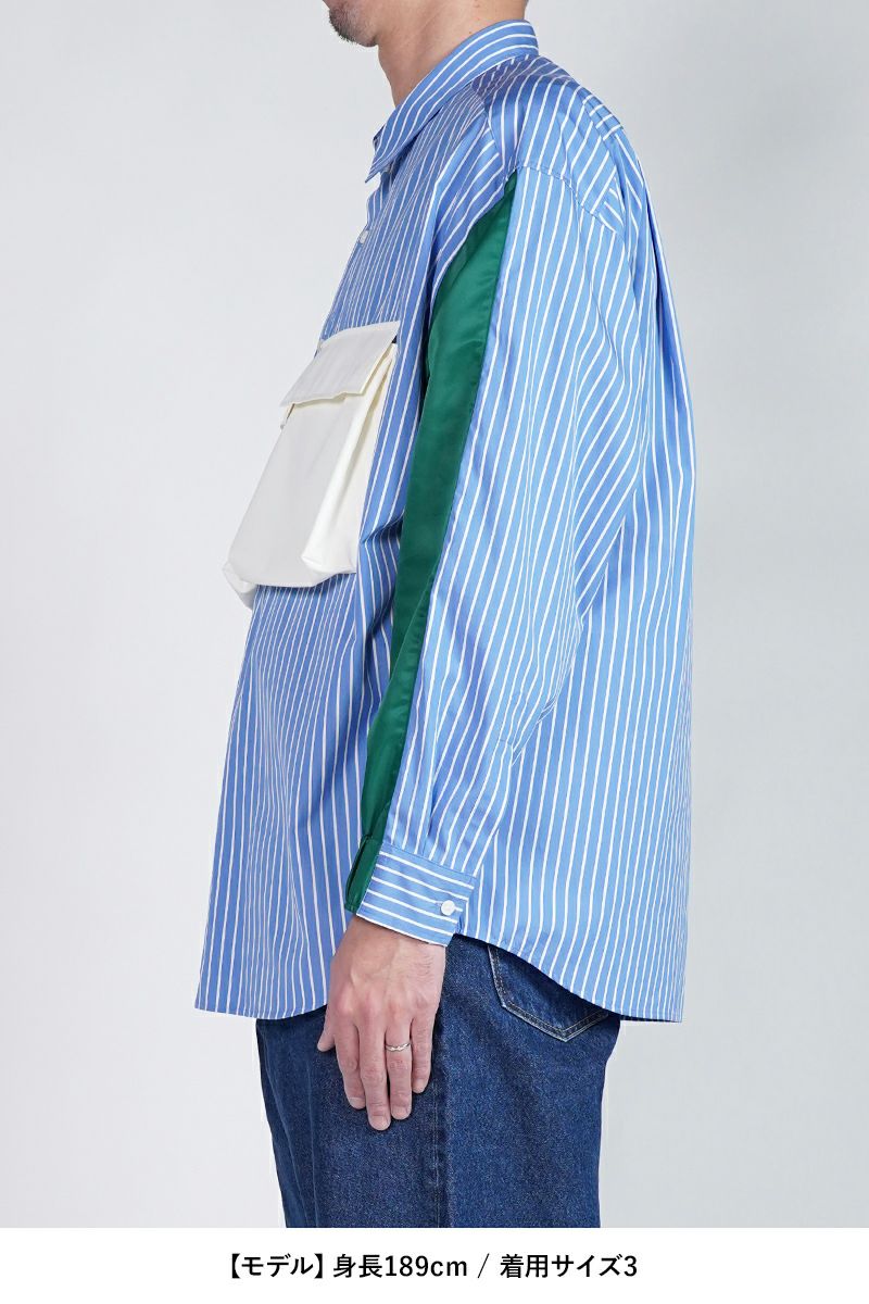 SOFTHYPHEN(ソフトハイフン)BIG POCKET OVER SIZED SHIRT ビッグポケットオーバーサイズシャツ MGMFB243263 -14