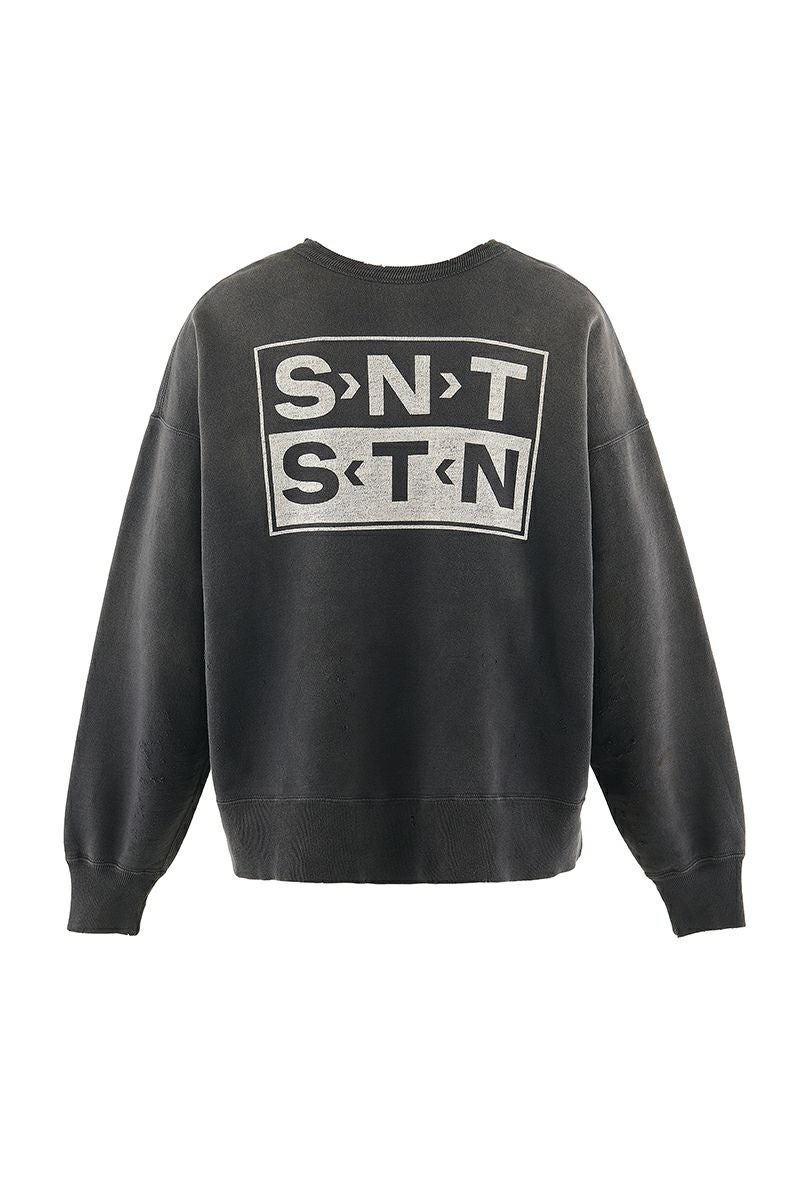 SAINT Mxxxxxx(セントマイケル)SM-YS1-0000-027 / CREW SWT / SAINT / BLACK / クルーネックスウェット -1