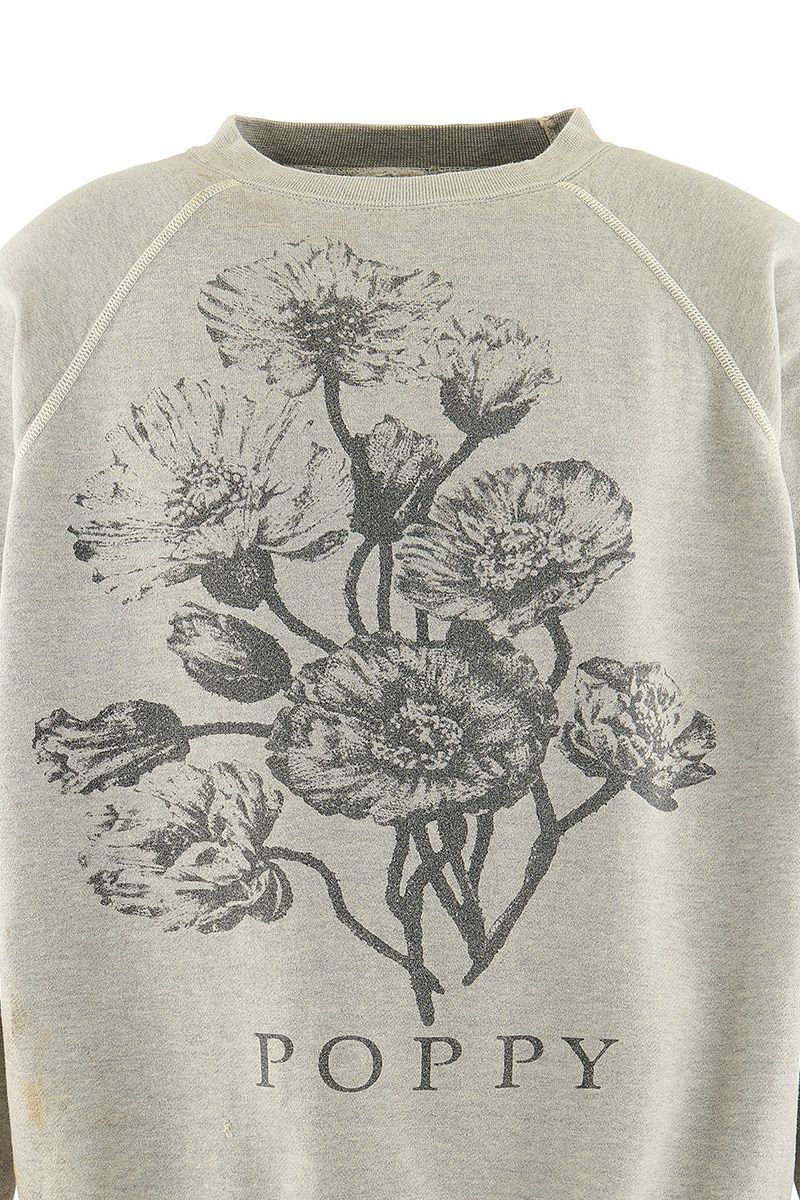 SAINT Mxxxxxx(セントマイケル)SM-YS1-0000-032 / CREW SWT / FLOWER / GRAY クルーネックスウェット -2