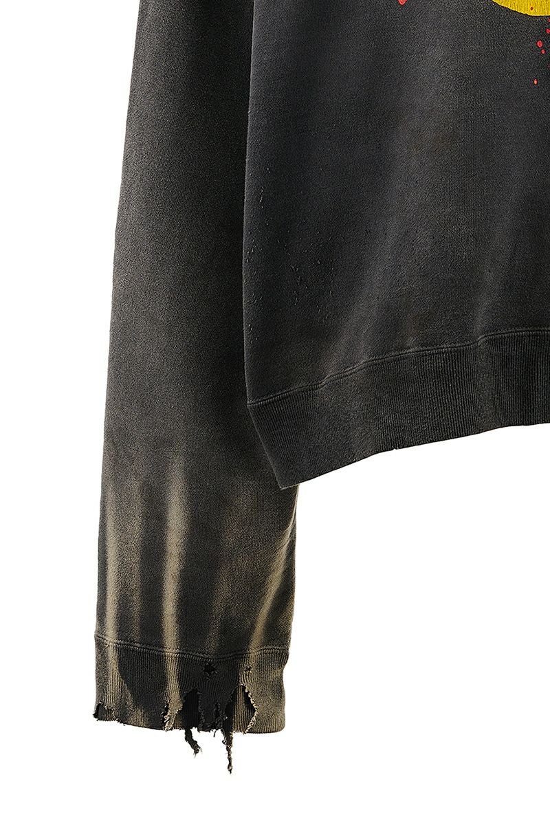 SAINT Mxxxxxx(セントマイケル)SM-YS1-0000-C06 / CP_CREW SWT / SMILE / BLACK クルーネックスウェット -5