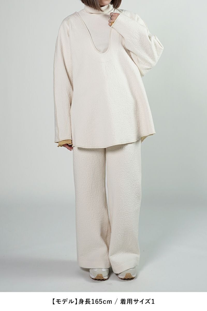 kengo(ケンゴ)cotton wool bokomoko flare pants コットンウール ボコモコ フレアパンツ K24FW-PA3 -4