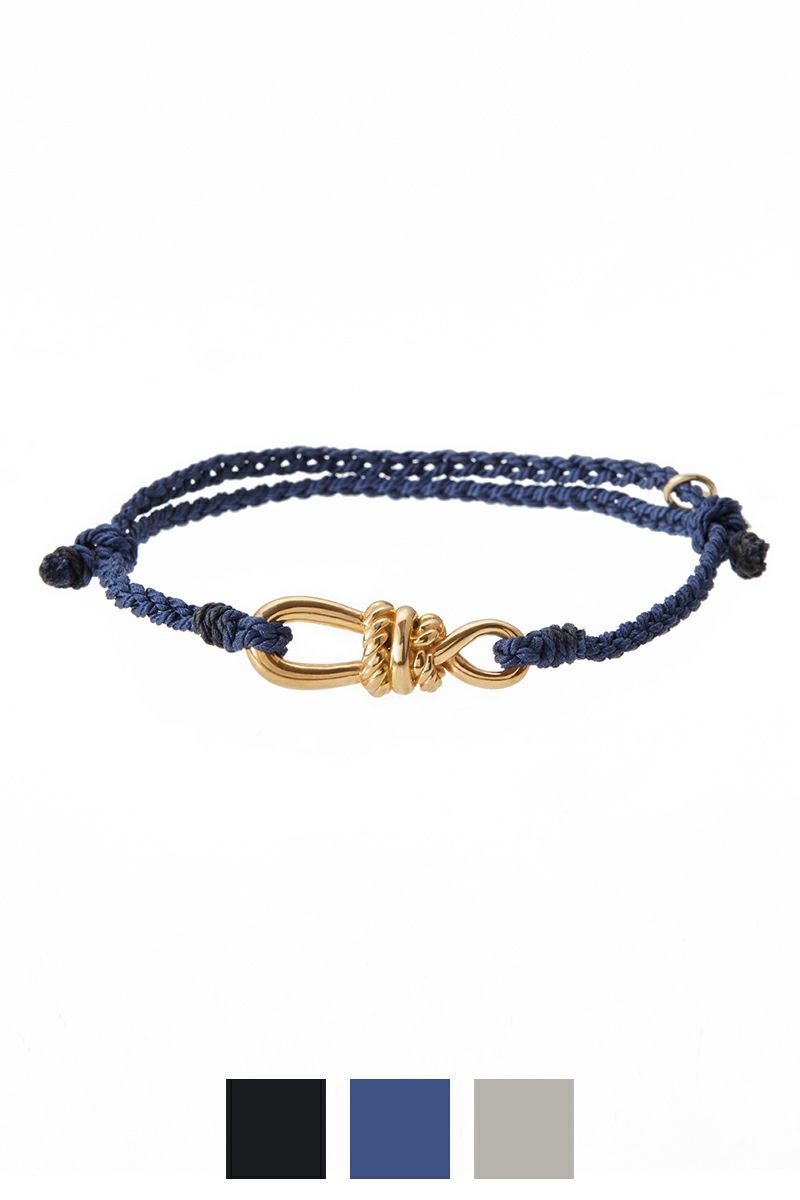 XOLO(ショロ)Twisted Rope Link Silk Code Bracelet -Gold- ツイストロープリンク シルクコード ブレスレット(ゴールド) XOCB002