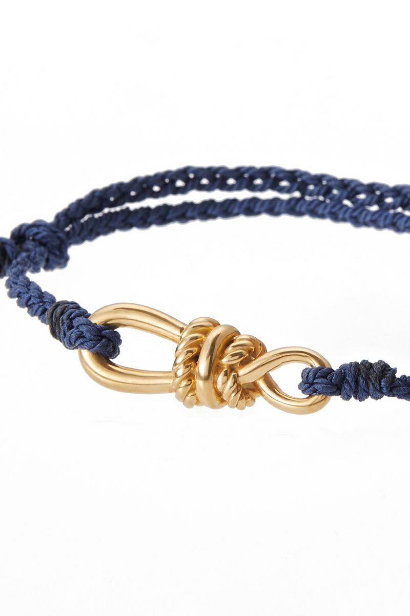 XOLO(ショロ)Twisted Rope Link Silk Code Bracelet -Gold- ツイストロープリンク シルクコード ブレスレット(ゴールド) XOCB002 -2