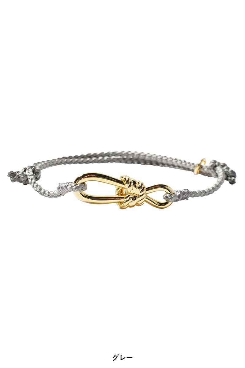XOLO(ショロ)Twisted Rope Link Silk Code Bracelet -Gold- ツイストロープリンク シルクコード ブレスレット(ゴールド) XOCB002 -7