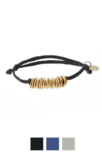 XOLO(ショロ)Piece Silk Code Bracelet -Gold- ピース シルクコード ブレスレット(ゴールド) XOCB002