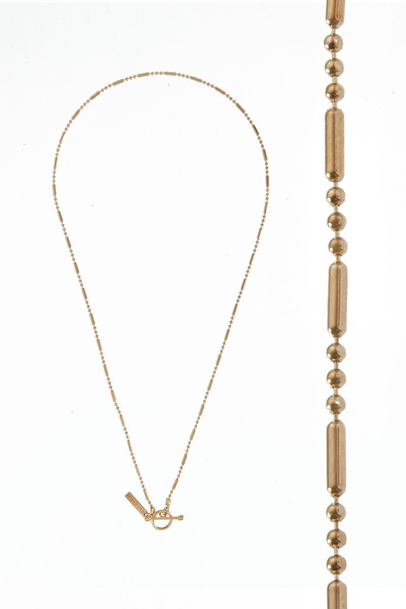 XOLO(ショロ)Cylinder Link Necklace -Gold- シリンダーリンクネックレス(ゴールド) XON041
