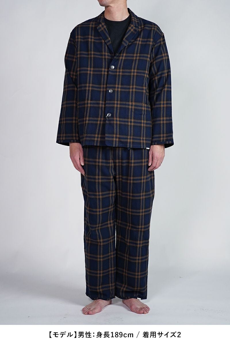 NOWHAW(ノウハウ)day pajama 綿シルクネップビエラチェック P-S568-H -10