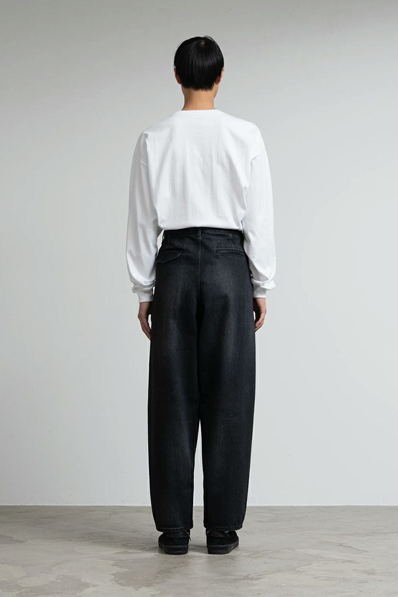 Graphpaper(グラフペーパー)Selvage Denim Two Tuck Tapered Pants -DARK FADE- セルビッチデニムツータックテーパードパンツ GU251-40187DB -5