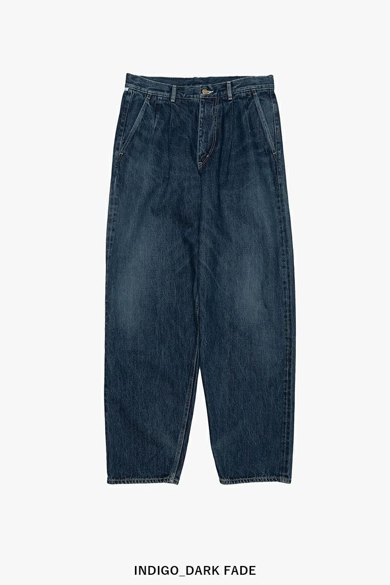 Graphpaper(グラフペーパー)Selvage Denim Two Tuck Tapered Pants -DARK FADE- セルビッチデニムツータックテーパードパンツ GU251-40187DB -9