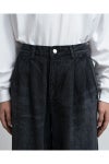 Graphpaper(グラフペーパー)Selvage Denim Two Tuck Pants -DARK FADE- セルビッチデニムツータックパンツ GU251-40188DB -1