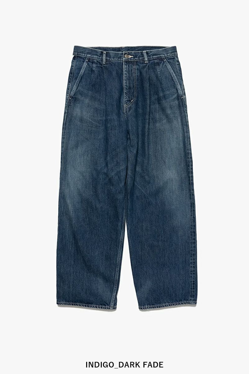 Graphpaper(グラフペーパー)Selvage Denim Two Tuck Pants -DARK FADE- セルビッチデニムツータックパンツ GU251-40188DB -9