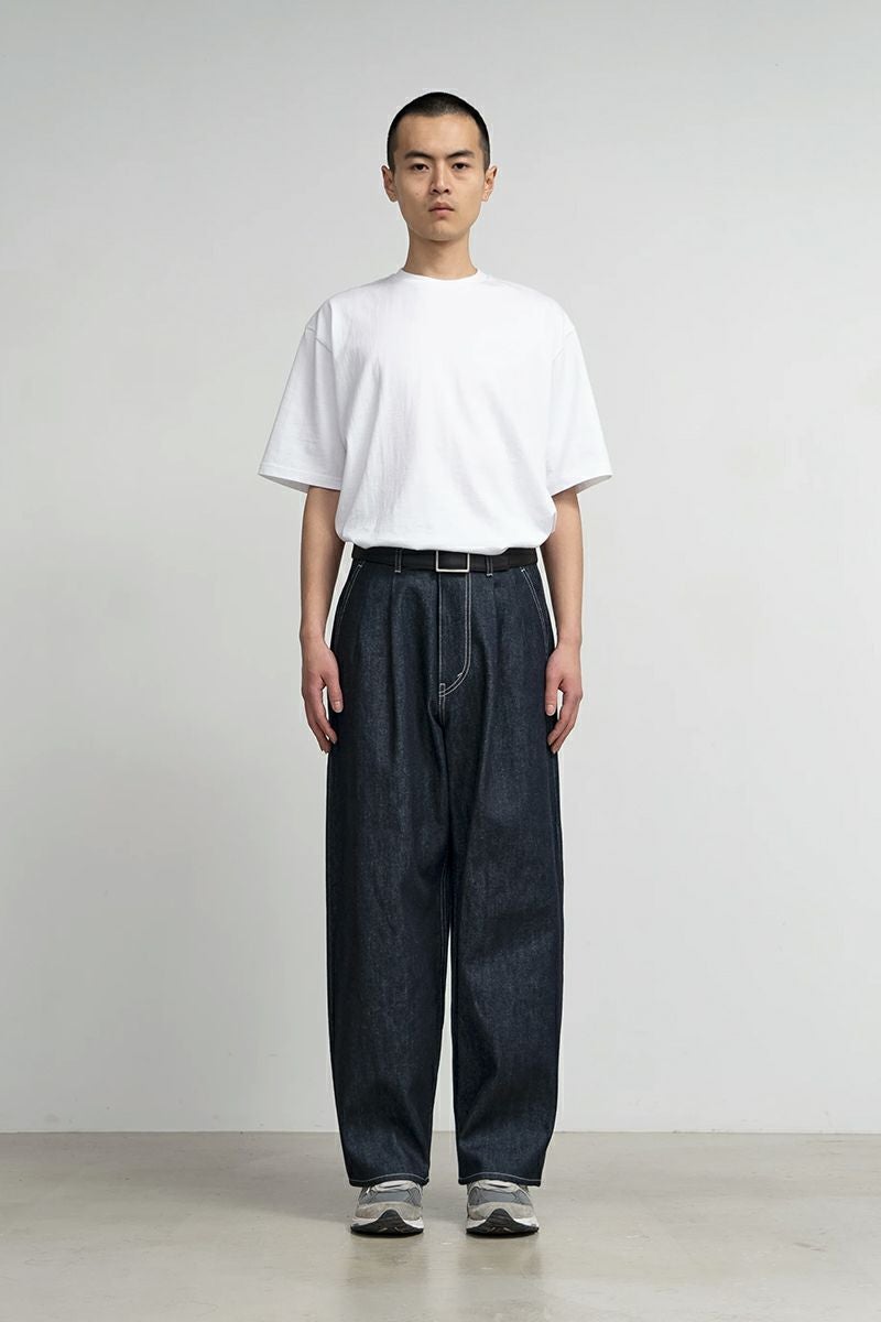 Graphpaper(グラフペーパー)Selvage Denim Two Tuck Pants -RIGID- セルビッチデニムツータックパンツ GU251-40188RB -1