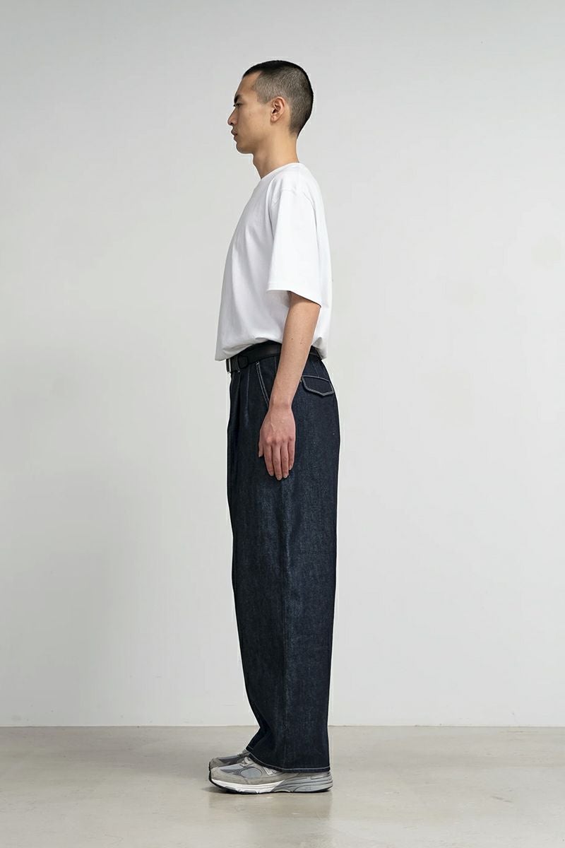 Graphpaper(グラフペーパー)Selvage Denim Two Tuck Pants -RIGID- セルビッチデニムツータックパンツ GU251-40188RB -2