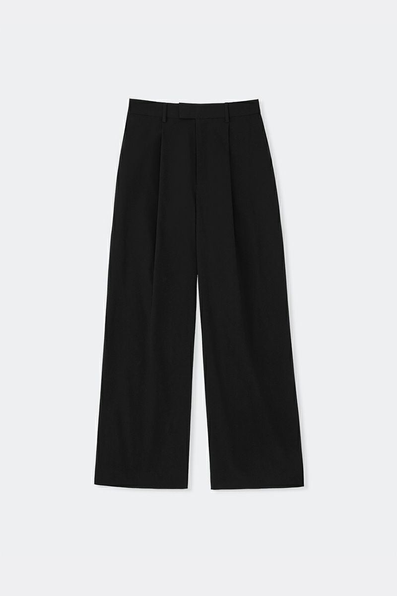 SOFTHYPHEN(ソフトハイフン)TAFFETA TUCKED EXTRA WIDE TROUSERS タフタタックエクストラワイドトラウザース MGMFP251353