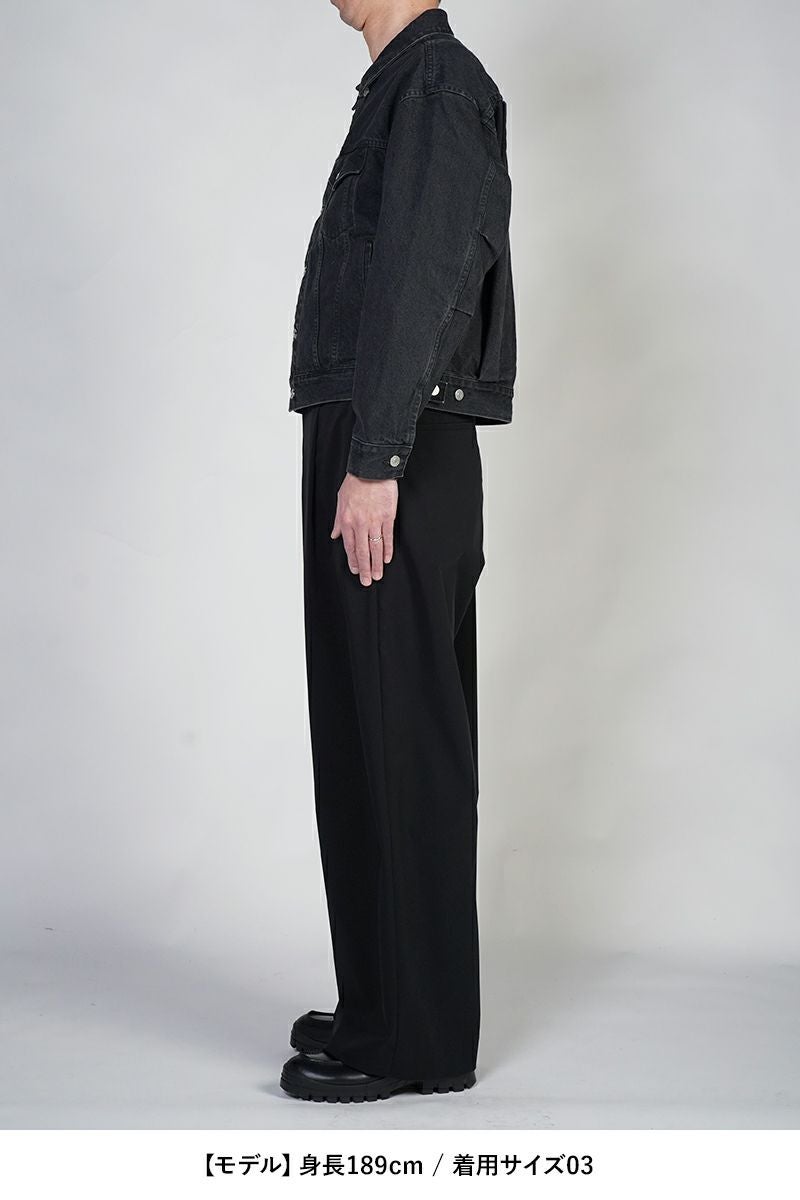 SOFTHYPHEN(ソフトハイフン)TAFFETA TUCKED EXTRA WIDE TROUSERS タフタタックエクストラワイドトラウザース MGMFP251353 -6