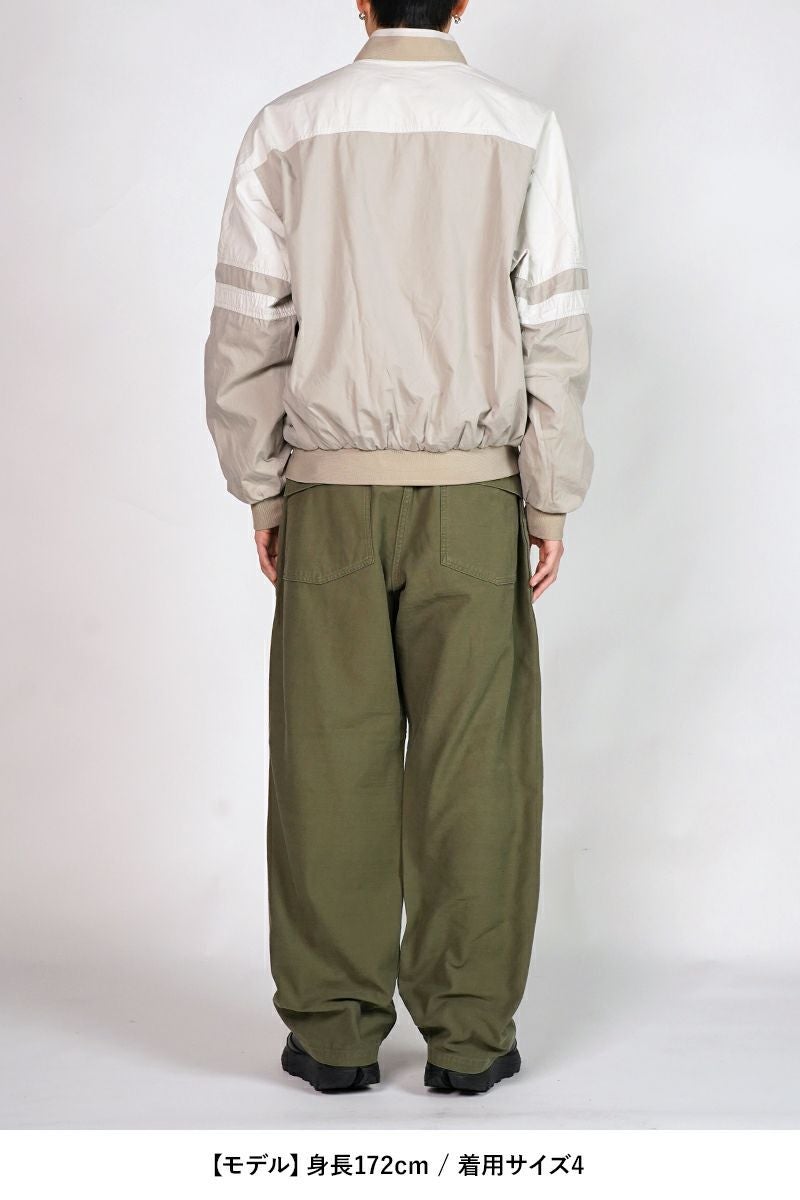 CIOTA (シオタ)Back Satin Baker Pants (Wide Straight / Stone Wash) バックサテンベイカーパンツ ワイドストレート ストーンウォッシュ PTLM-152-SW -6