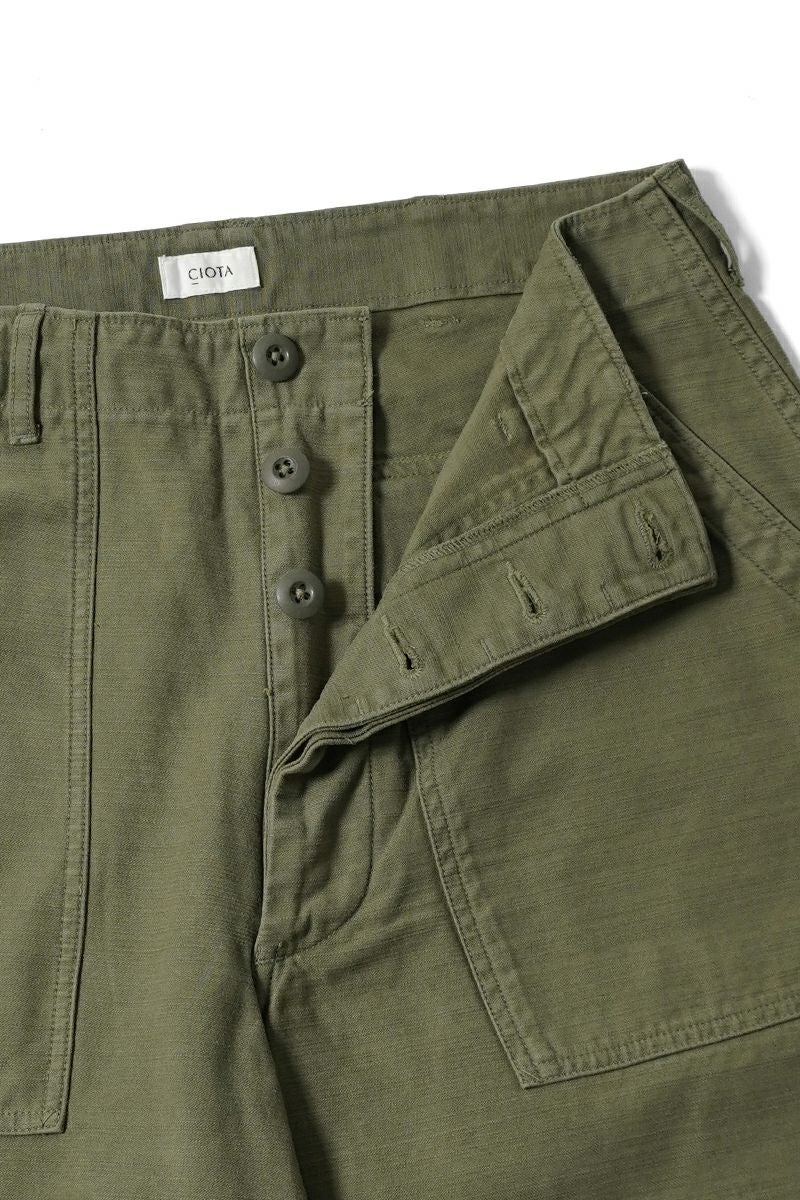 CIOTA (シオタ)Back Satin Baker Pants (Wide Straight / Stone Wash) バックサテンベイカーパンツ ワイドストレート ストーンウォッシュ PTLM-152-SW -17