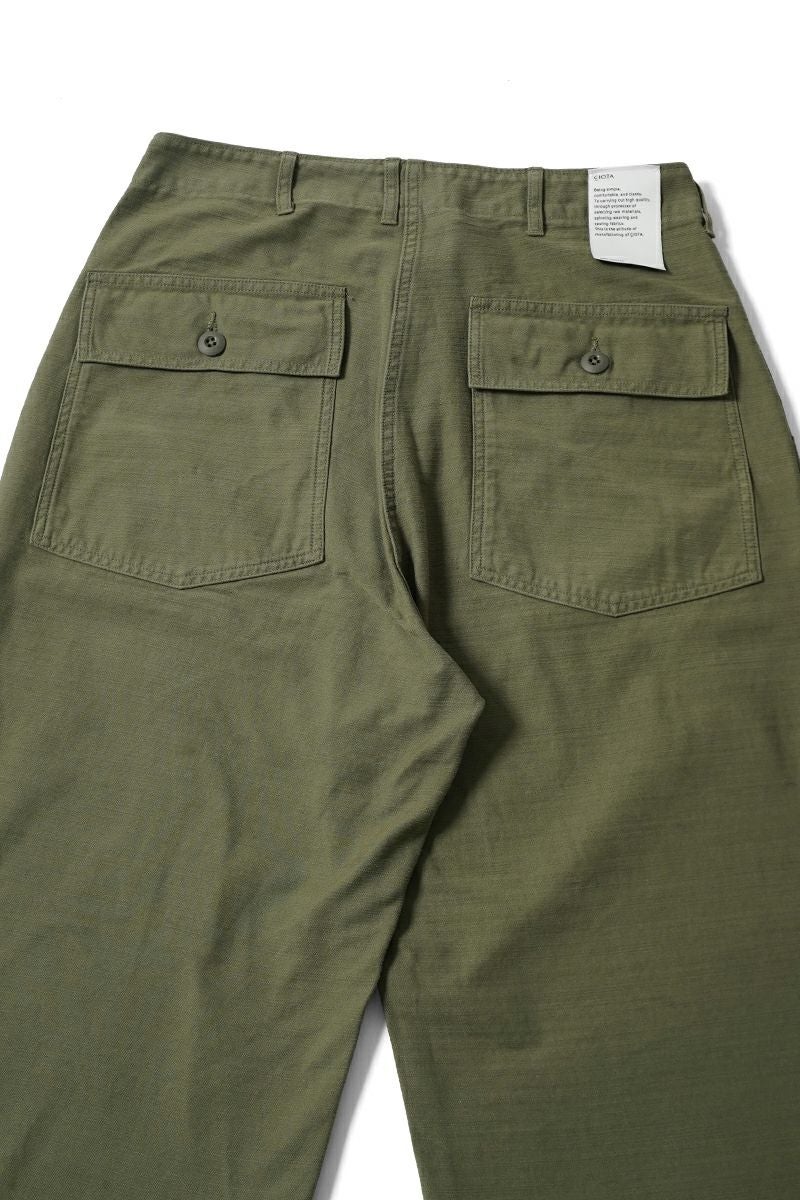 CIOTA (シオタ)Back Satin Baker Pants (Wide Straight / Stone Wash) バックサテンベイカーパンツ ワイドストレート ストーンウォッシュ PTLM-152-SW -19