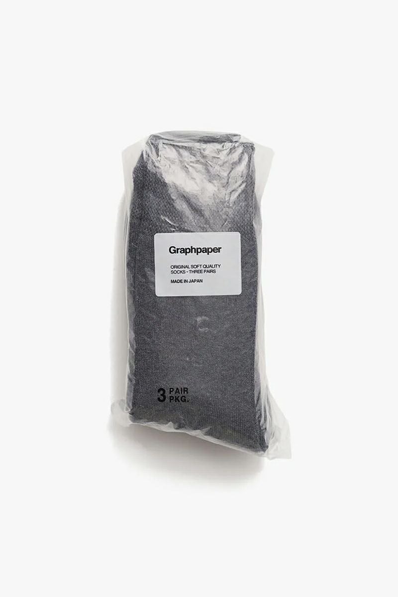 Graphpaper(グラフペーパー)Graphpaper TABI 3-Pack Socks グラフペーパー足袋3パックソックス GU251-90228B -1