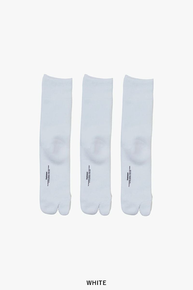 Graphpaper(グラフペーパー)Graphpaper TABI 3-Pack Socks グラフペーパー足袋3パックソックス GU251-90228B -4
