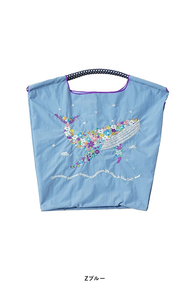 Ball & Chain(ボールアンドチェーン)FLOWER WHALE (M) フラワーホエール クジラ M ショッピングバック トートバッグ 301054 -6