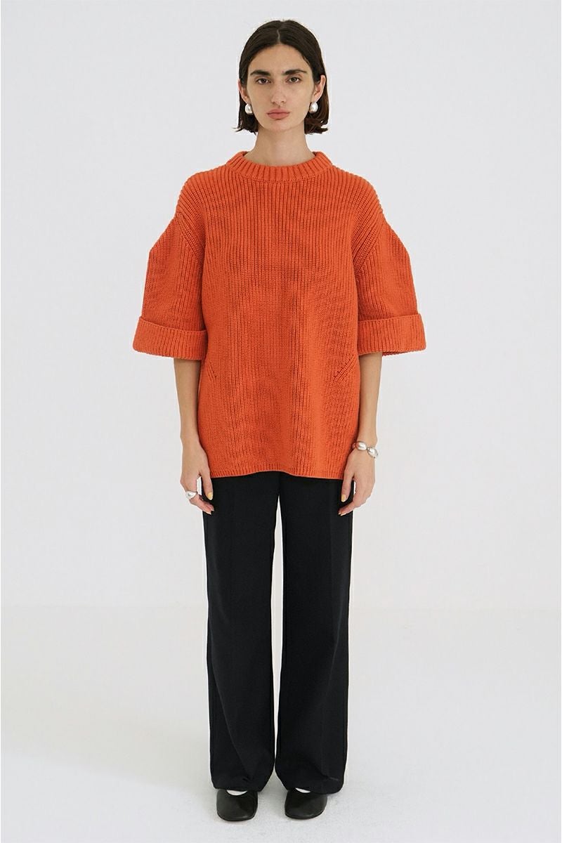 ニット/セーター CLANE OVER HALF SLEEVE KNIT TOPS OVER HALF SLEEVE KNIT TOPS｜TOPS(トップス)｜CLANE OFFICIAL ONLINE