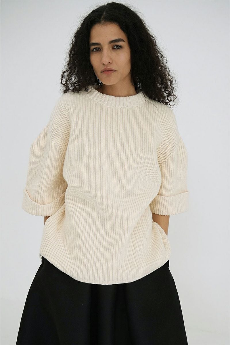 CLANE(クラネ)OVER HALF SLEEVE KNIT TOPS オーバーハーフスリーブニットトップス 18106-2082 -8