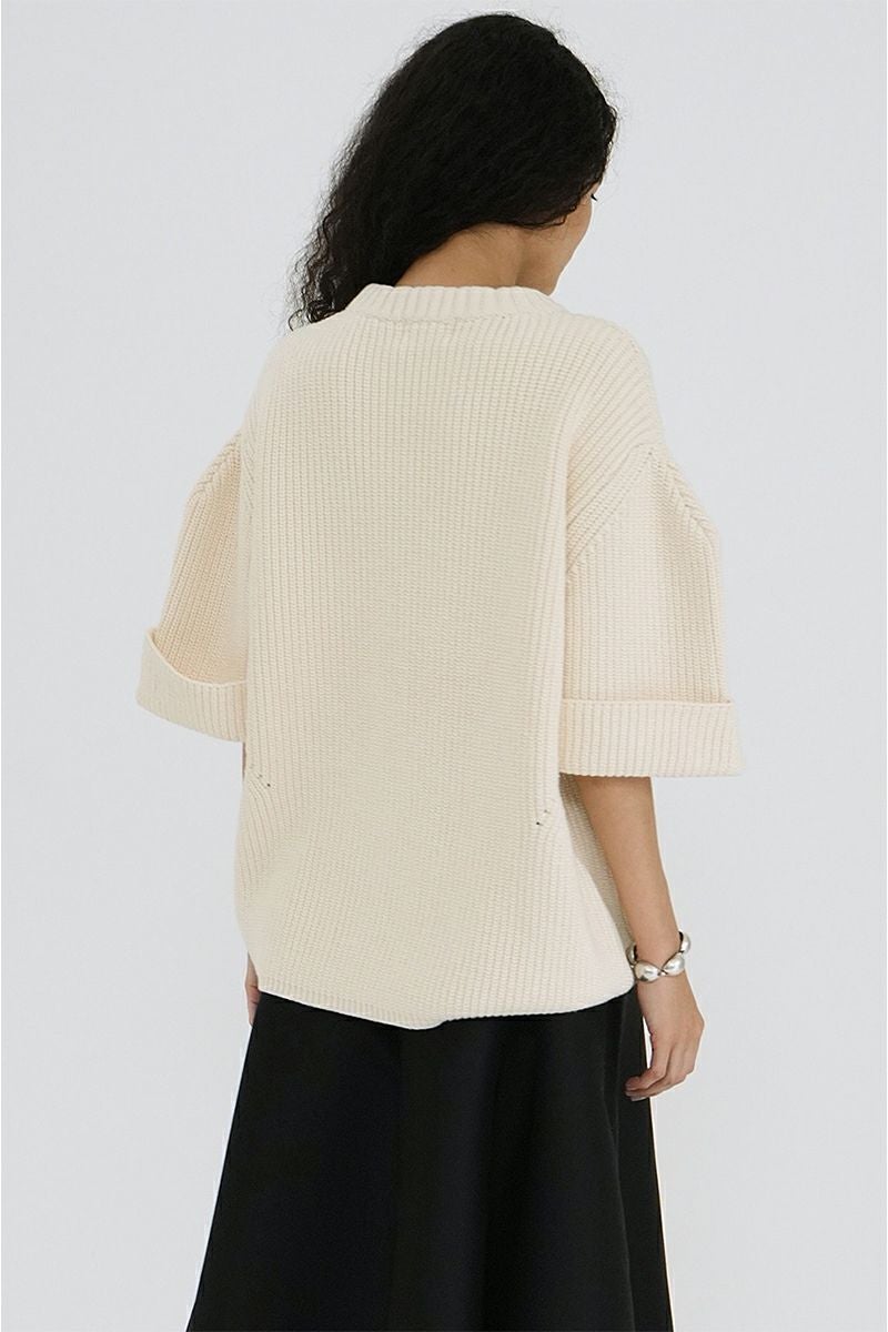 CLANE(クラネ) | CLANE(クラネ)OVER HALF SLEEVE KNIT TOPS オーバー