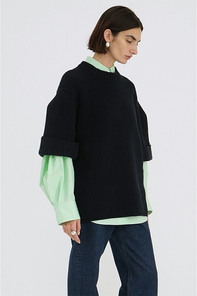 CLANE(クラネ) | CLANE(クラネ)OVER HALF SLEEVE KNIT TOPS オーバー
