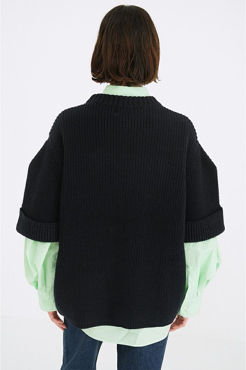 ☆CLANE☆ OVER HALF SLEEVE KNIT TOPS OVER HALF SLEEVE KNIT TOPS｜TOPS(トップス)｜CLANE OFFICIAL ONLINE