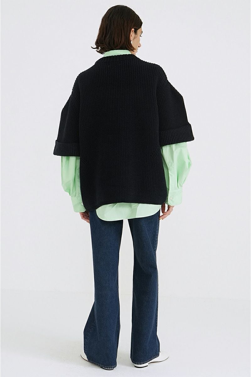 CLANE(クラネ) | CLANE(クラネ)OVER HALF SLEEVE KNIT TOPS オーバー