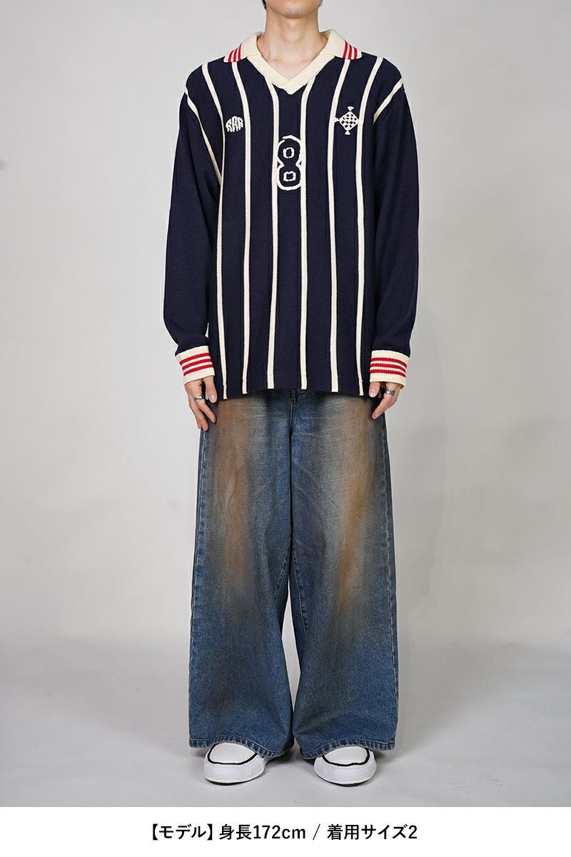 RICE NINE TEN(ライスナインテン)KNITTING LONG SLEEVE SOCCER JERSEY ニッティング長袖サッカージャージー KN-LSOC -6