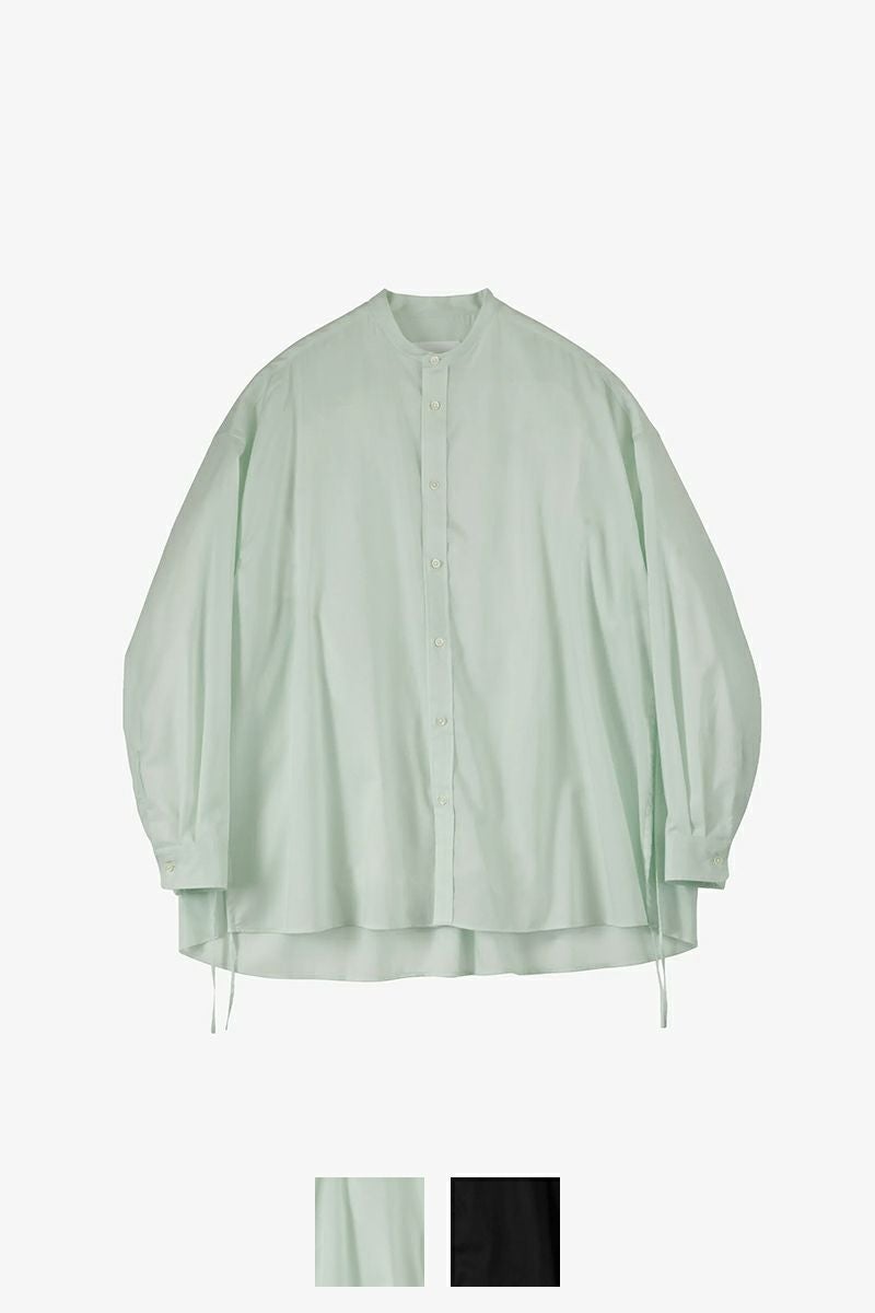 Graphpaper(グラフペーパー)Silicon Lawn Drawstring Band Collar Shirt シリコンローンドローストリングバンドカラーシャツ GL251-50296