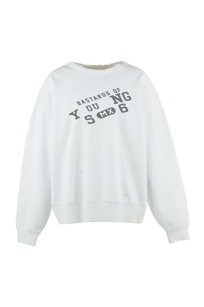 SAINT Mxxxxxx(セントマイケル)SM-HR8-0000-C38 / BJ_CREW NECK SWEAT / YOUNG / WHITE クルーネックスウェット