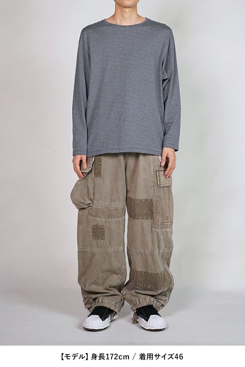 ミハラヤスヒロ リペアカーゴパンツ 定価82,500円 グレー size44 メゾン ミハラヤスヒロ Maison MIHARA YASUHIRO REPAIR CARGO TROUSERS