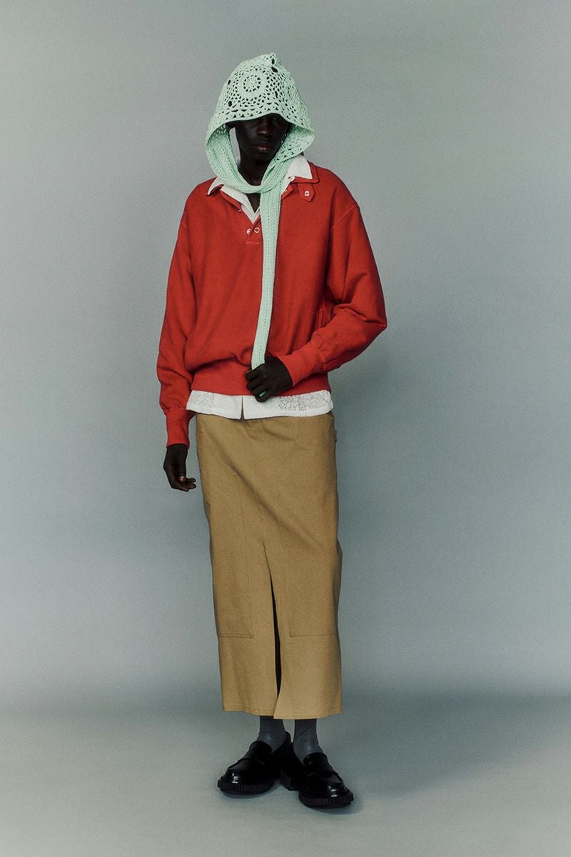 JANE SMITH(ジェーンスミス)COTTON CHINO CLOTH DOUBLE KNEE SKIRT コットンチノクロスダブルに―スカート 25SSK-#705L -20