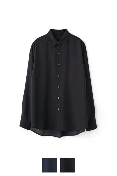 JUHA(ユハ)SHEER SHARKSKIN LS SHIRT シアーシャークスキン長袖シャツ 10210702-3