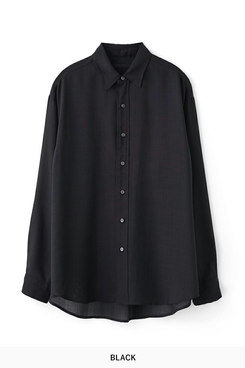 JUHA(ユハ)SHEER SHARKSKIN LS SHIRT シアーシャークスキン長袖シャツ 10210702-3 -12