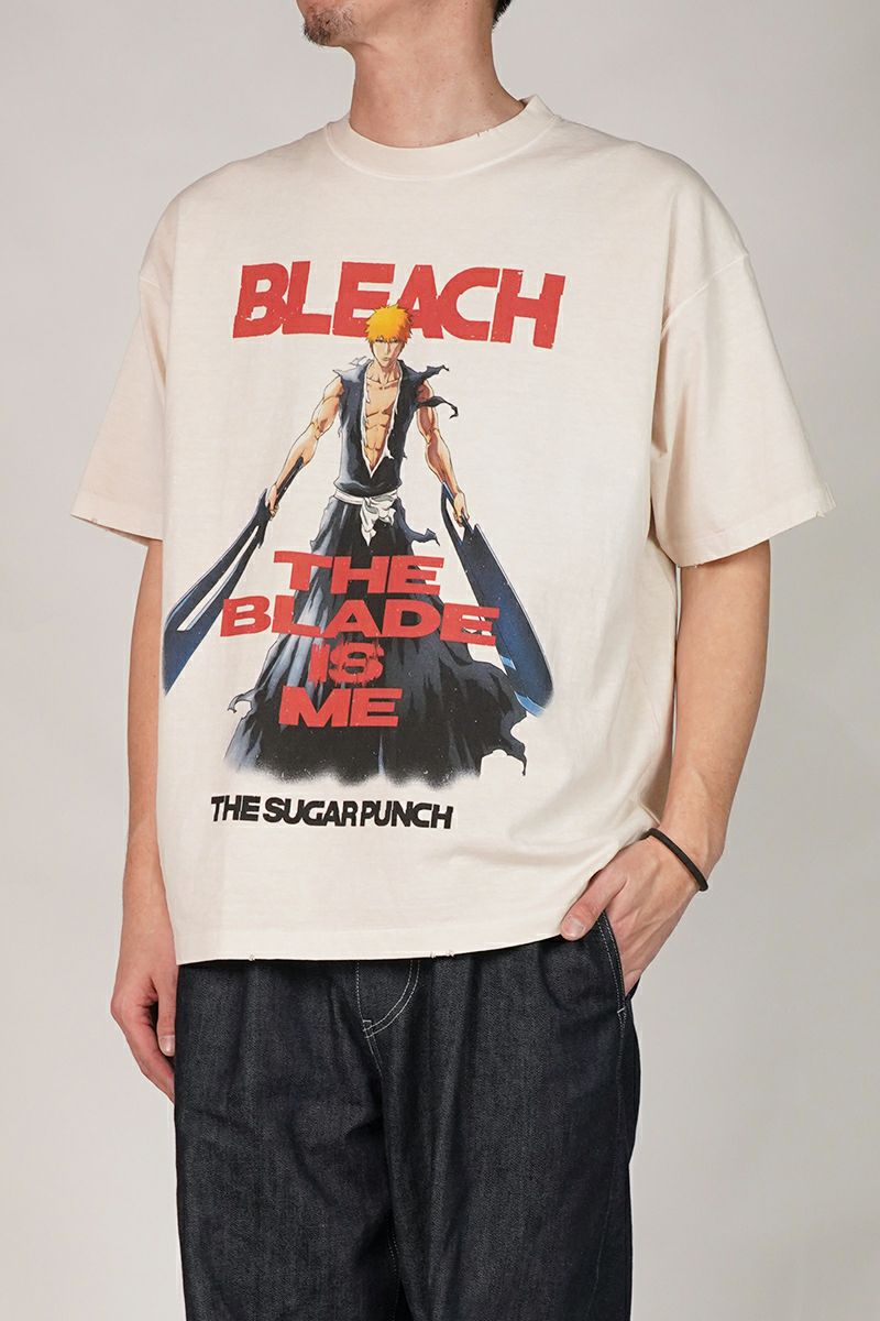 THE SUGAR PUNCH(シュガーパンチ)S/S T-Shirt (ICHIGO) 半袖Tシャツ BLEACH(ブリーチ) 黒崎一護 TBLM24AM001 -1