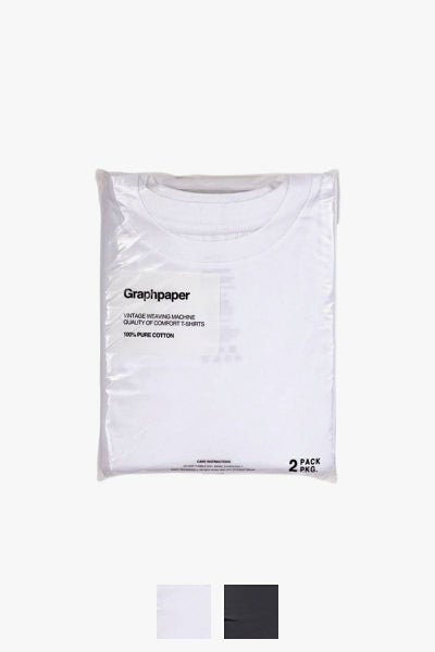 Graphpaper(グラフペーパー)2-Pack Crew Neck Tee 2パッククルーネックTシャツ GU251-70101B