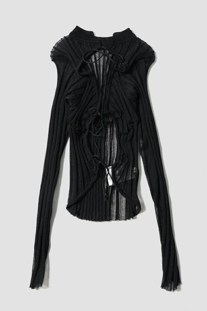 JANE SMITH(ジェーンスミス)16G SHEER WIDE RIB CARDIGAN シアーワイドリブカーディガン 25SKN-733L -14