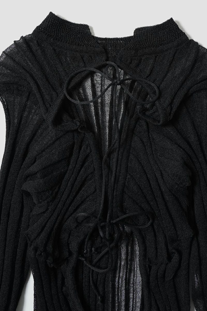 JANE SMITH(ジェーンスミス)16G SHEER WIDE RIB CARDIGAN シアーワイドリブカーディガン 25SKN-733L -16