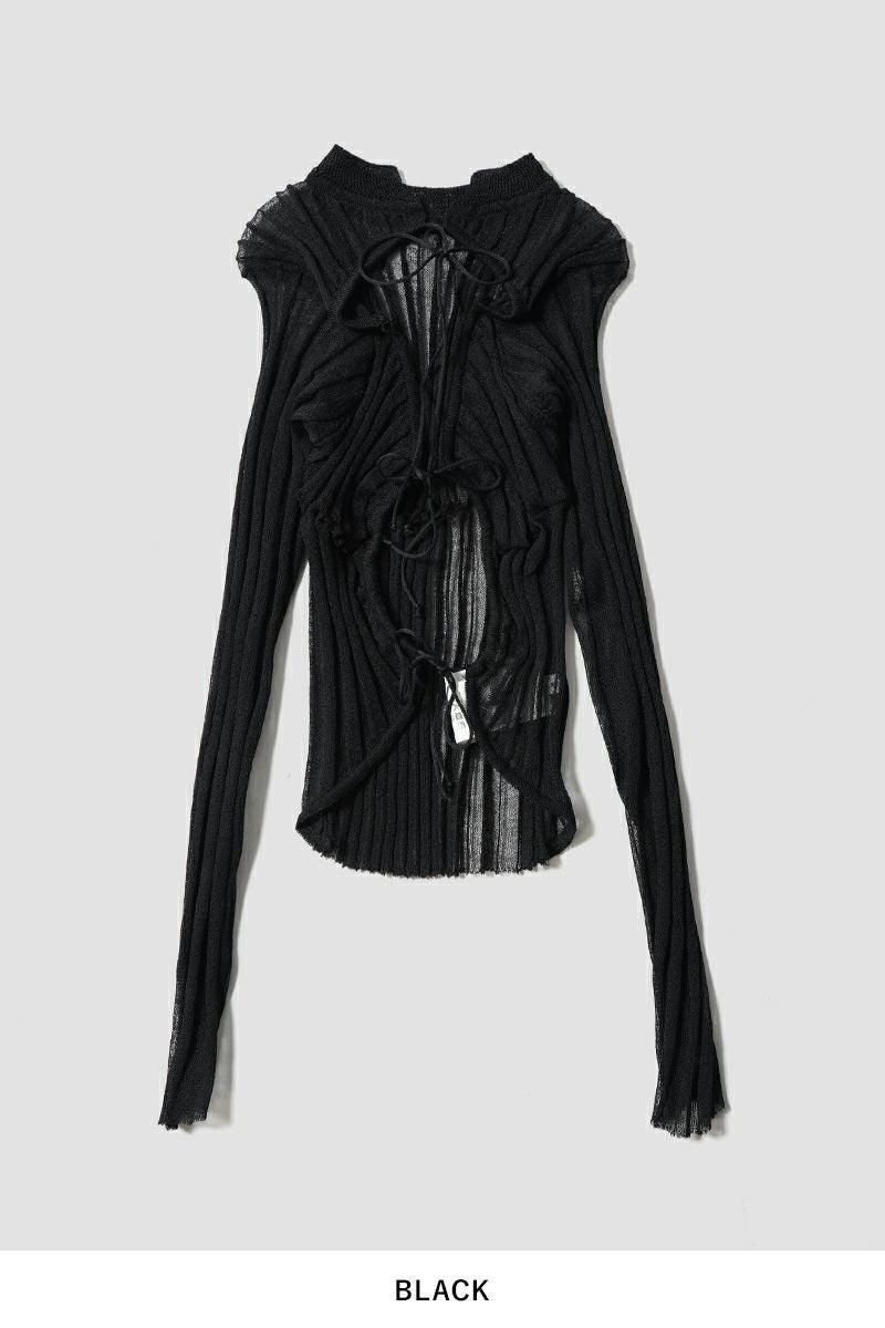 JANE SMITH(ジェーンスミス)16G SHEER WIDE RIB CARDIGAN シアーワイドリブカーディガン 25SKN-733L -19