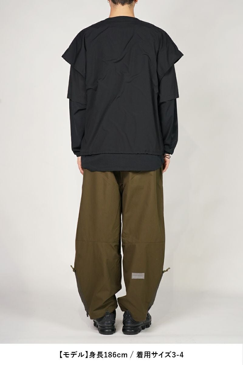 Poliquant(ポリクアント)THE CHANGING LENGTHHEM WIDE ZIP UP TUCKED PANTS チェンジングワイドジップアップタックパンツ 2501016 -9