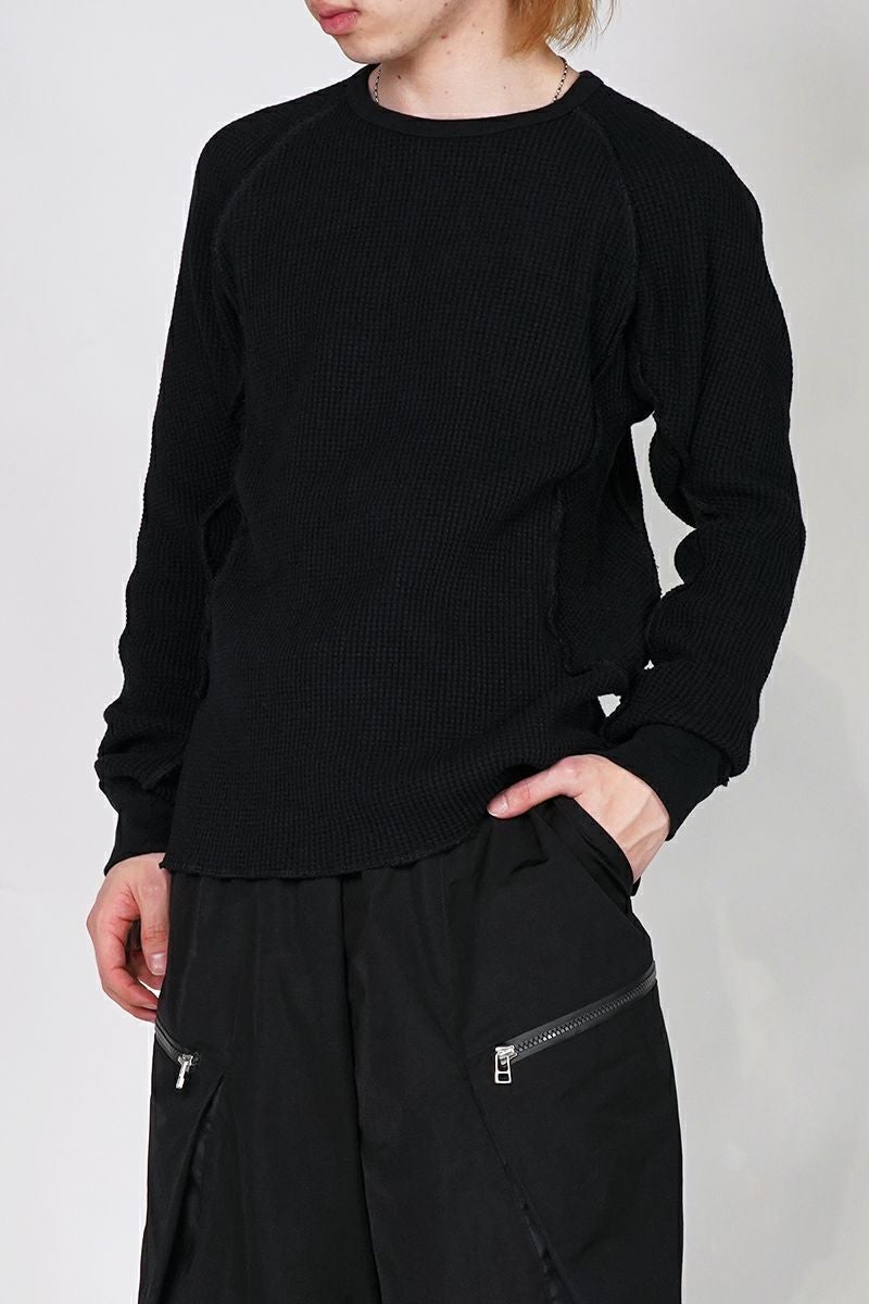 NVRFRGT(ネバーフォーゲット)WAFFLE THERMAL LONG SLEEVE T-SHIRT ワッフルサーマル長袖Tシャツ NF251T10 -1