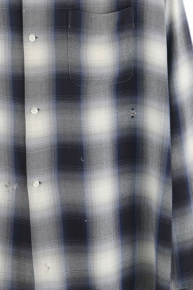 SAINT Mxxxxxx(セントマイケル)SM-HR8-0000-C29 / LM_CHECK SHIRT / CHECK / NVY チェックシャツ -2