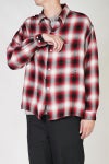SAINT Mxxxxxx(セントマイケル)SM-HR8-0000-C30 / LM_CHECK SHIRT / CHECK / RED チェックシャツ