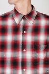 SAINT Mxxxxxx(セントマイケル)SM-HR8-0000-C30 / LM_CHECK SHIRT / CHECK / RED チェックシャツ